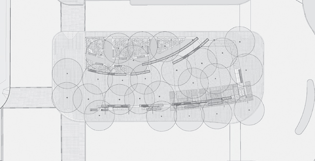 Contrasting Shade: Building a Sustainable Urban Grove Central Warf Plaza