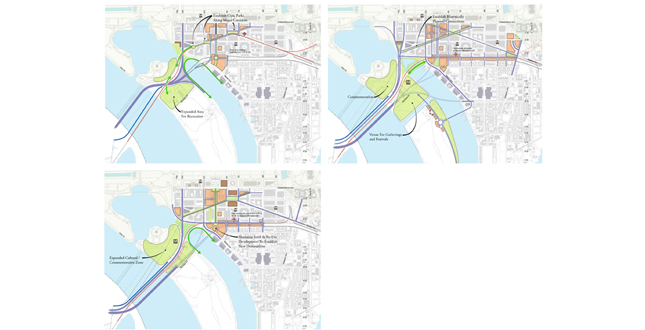 Monumental core Framework Plan: Connecting New Destination with the National Mall