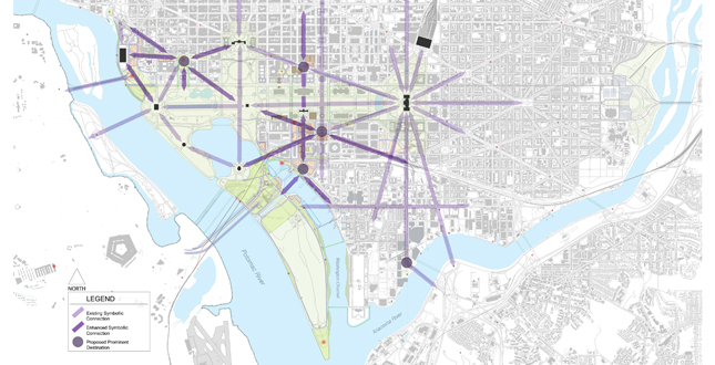 Monumental core Framework Plan: Connecting New Destination with the National Mall