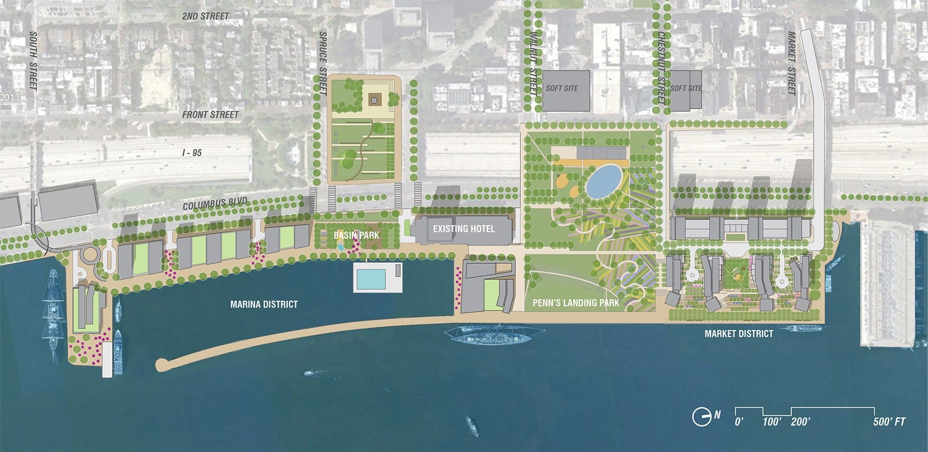 Penn's Landing Redevelopment Feasibility Study 2015 ASLA Professional