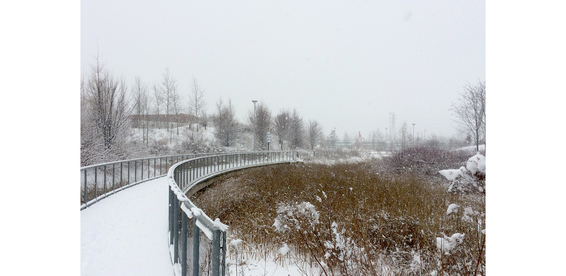 Walkway Covered with Snow