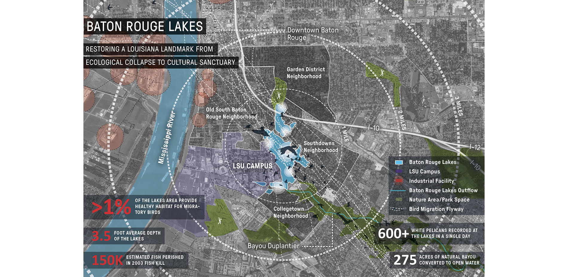 Baton Rouge Lakes Site Plan Map