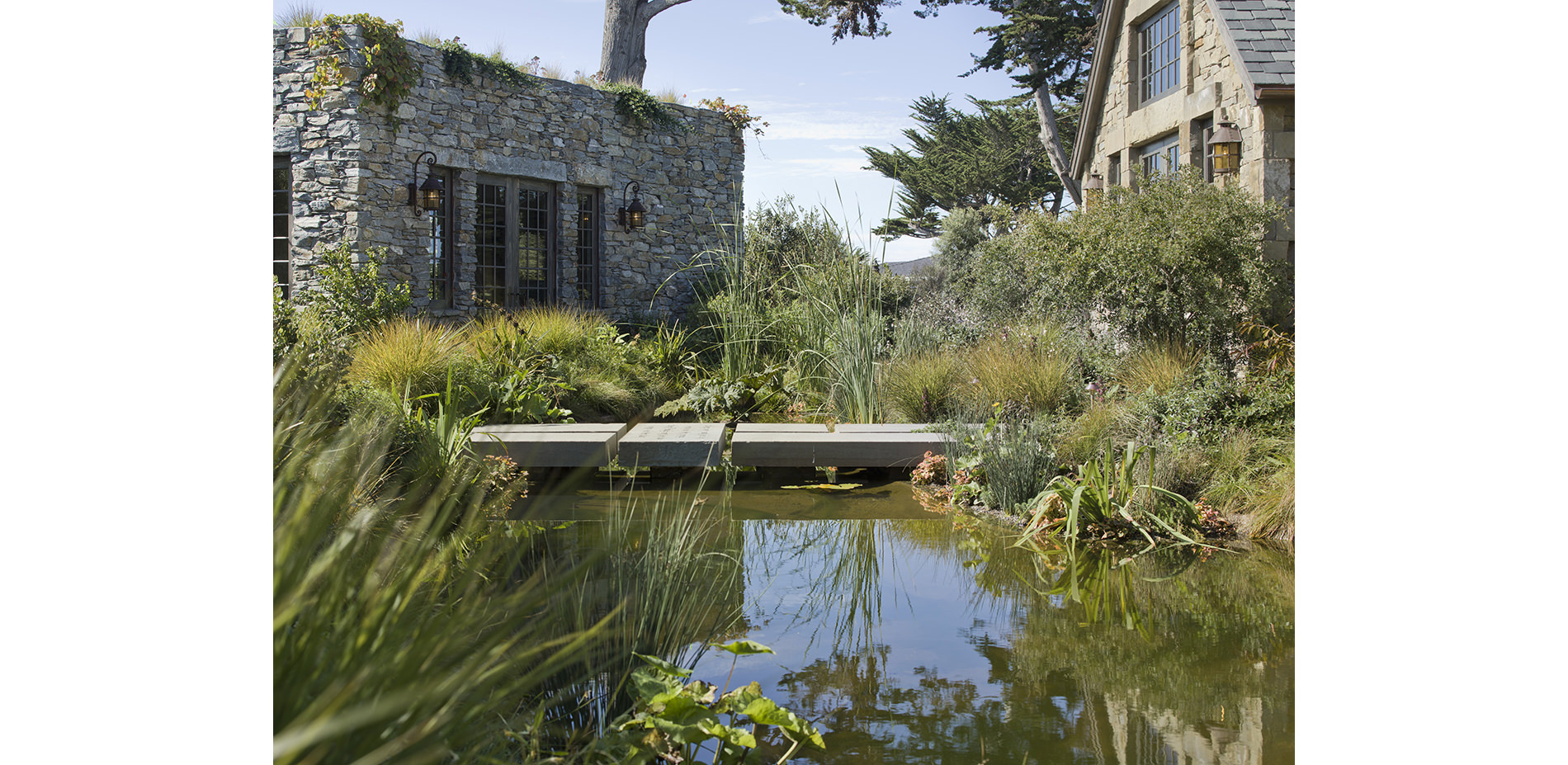 Building Exterior and Pond