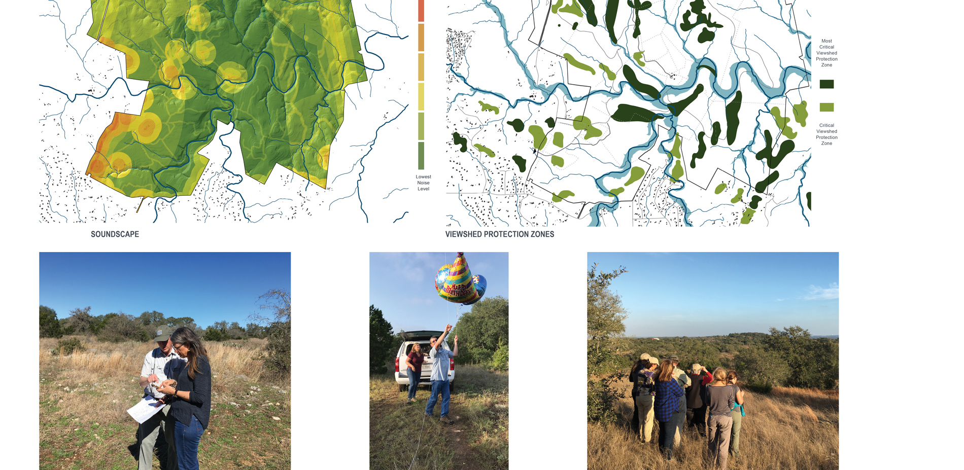 To immerse visitors in the landscape of the Texas Hill Country, soundscapes and viewsheds were analyzed. This unique GIS analysis included modeling fu…