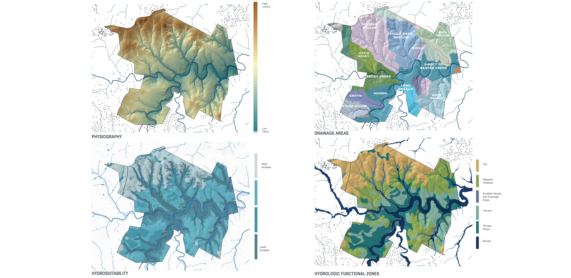 The ranch’s hydrogeologically-sensitive features—anticipated future floodplain, steep slopes, risers, boundaries between two geologic formations, and …