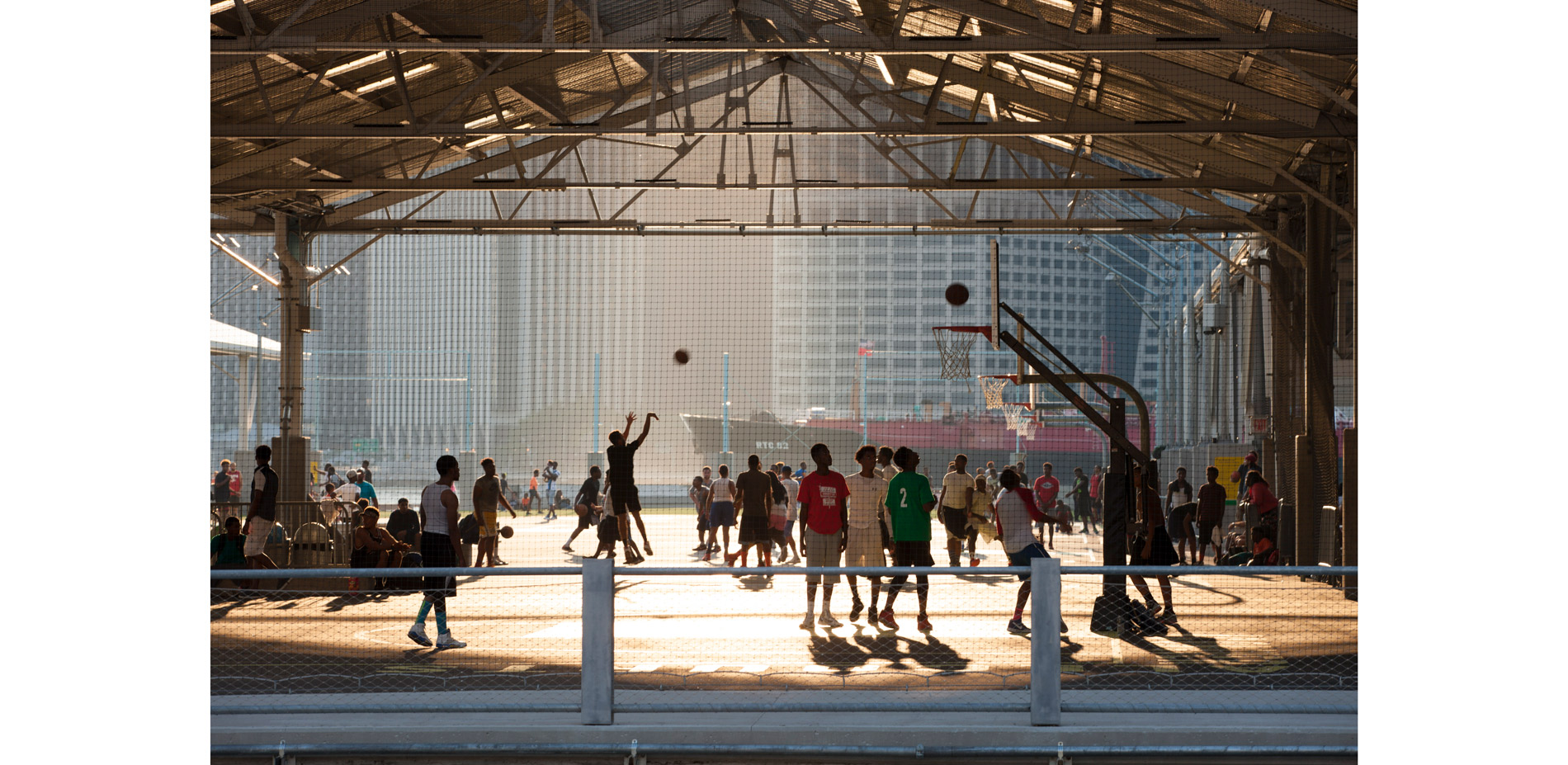 Known to Brooklyn youth as “The Piers,” facilities for basketball, handball, roller skating, and more carved out of the original warehouse structure m…