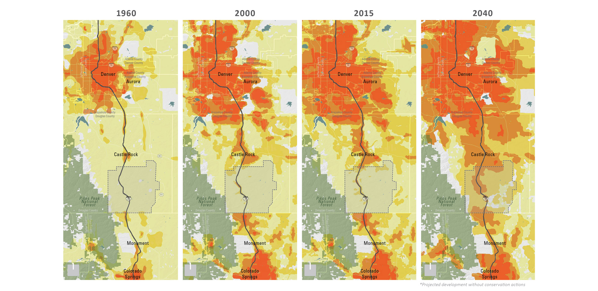 Prompted into action by record and uncontrolled growth along the I-25 Corridor, environmental groups, land trusts, local communities, Douglas County, …