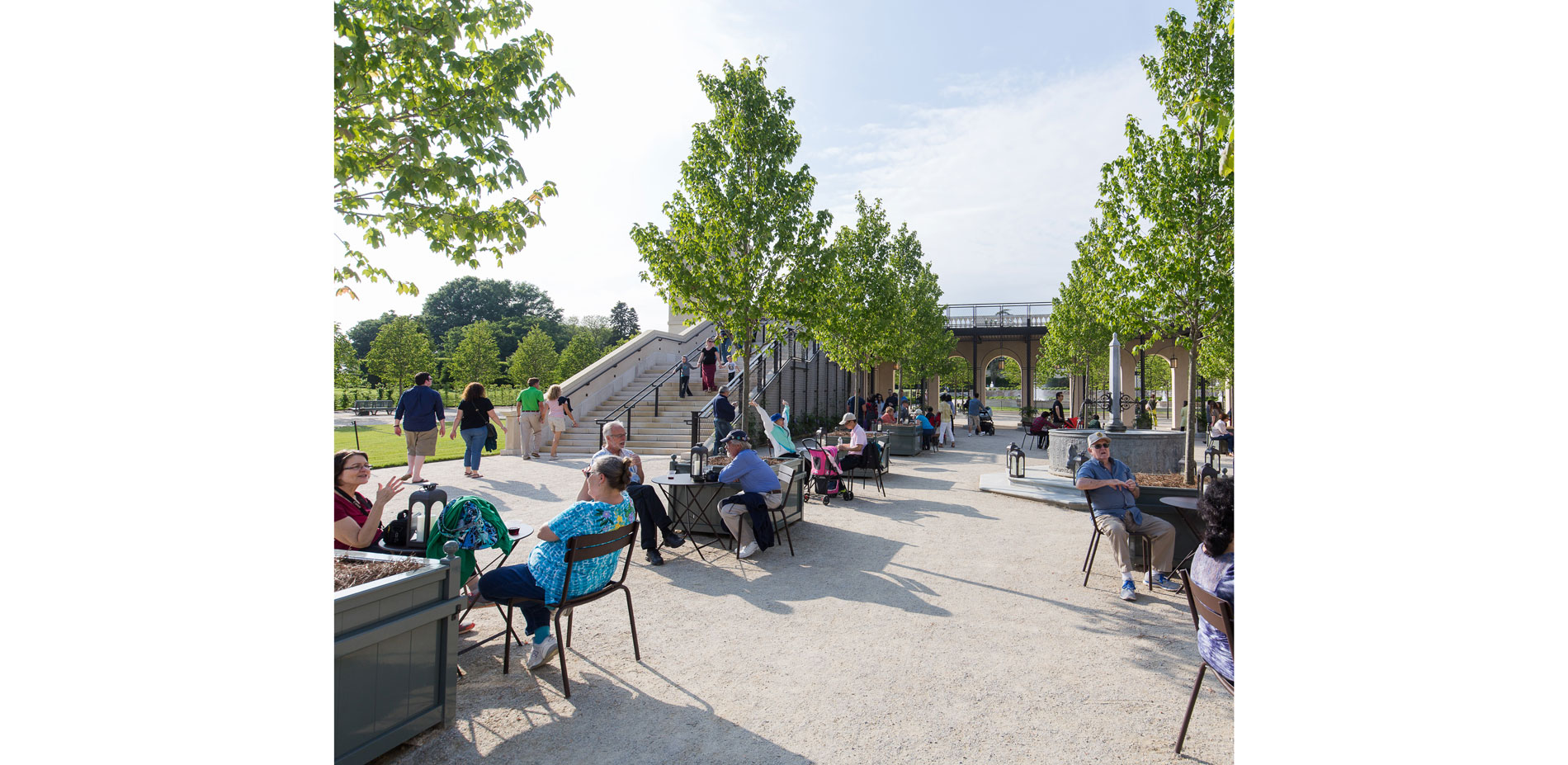 behind the loggia in close proximity to the Fountains, visitors are invited to sit and share their experiences. …