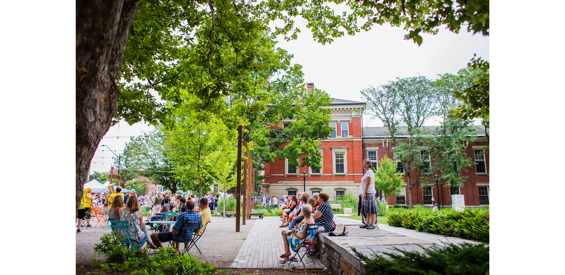 Permeable pavers and decomposed granite are some of the elements proposed by the landscape architect and embraced by the community to demonstrate thei…