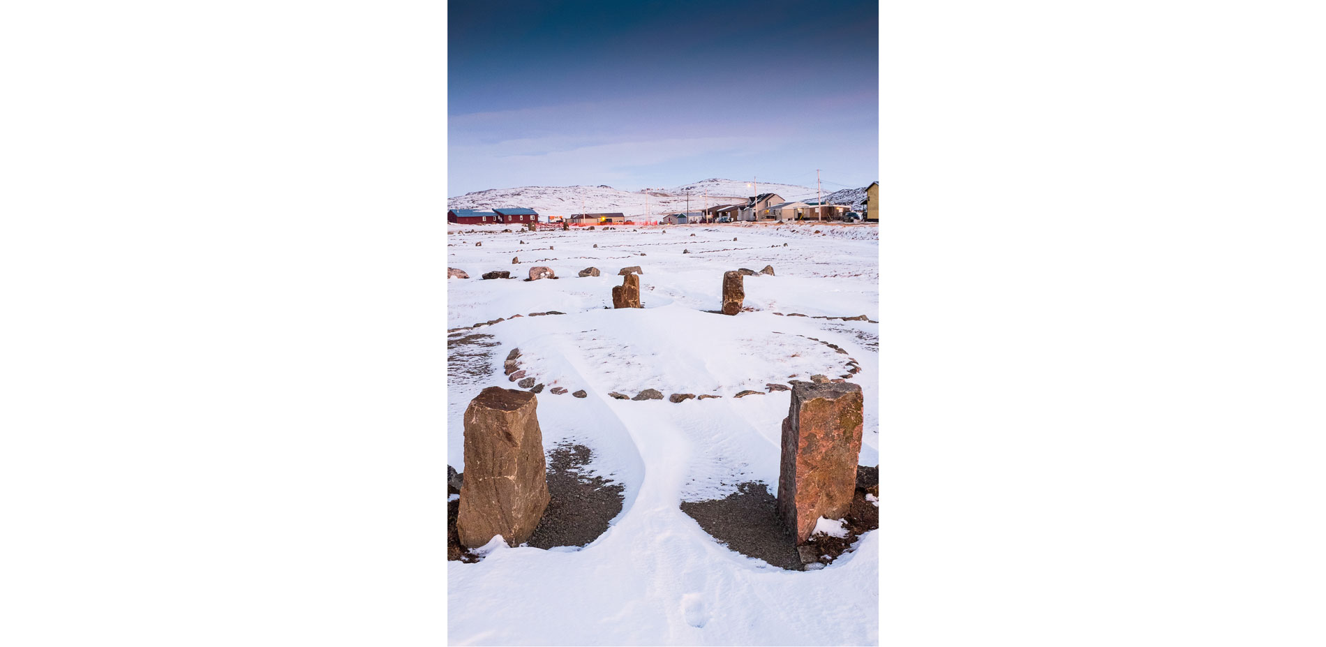 A hierarchy of boulders creates a strong geometry under snow, defining pathways and burial sites …