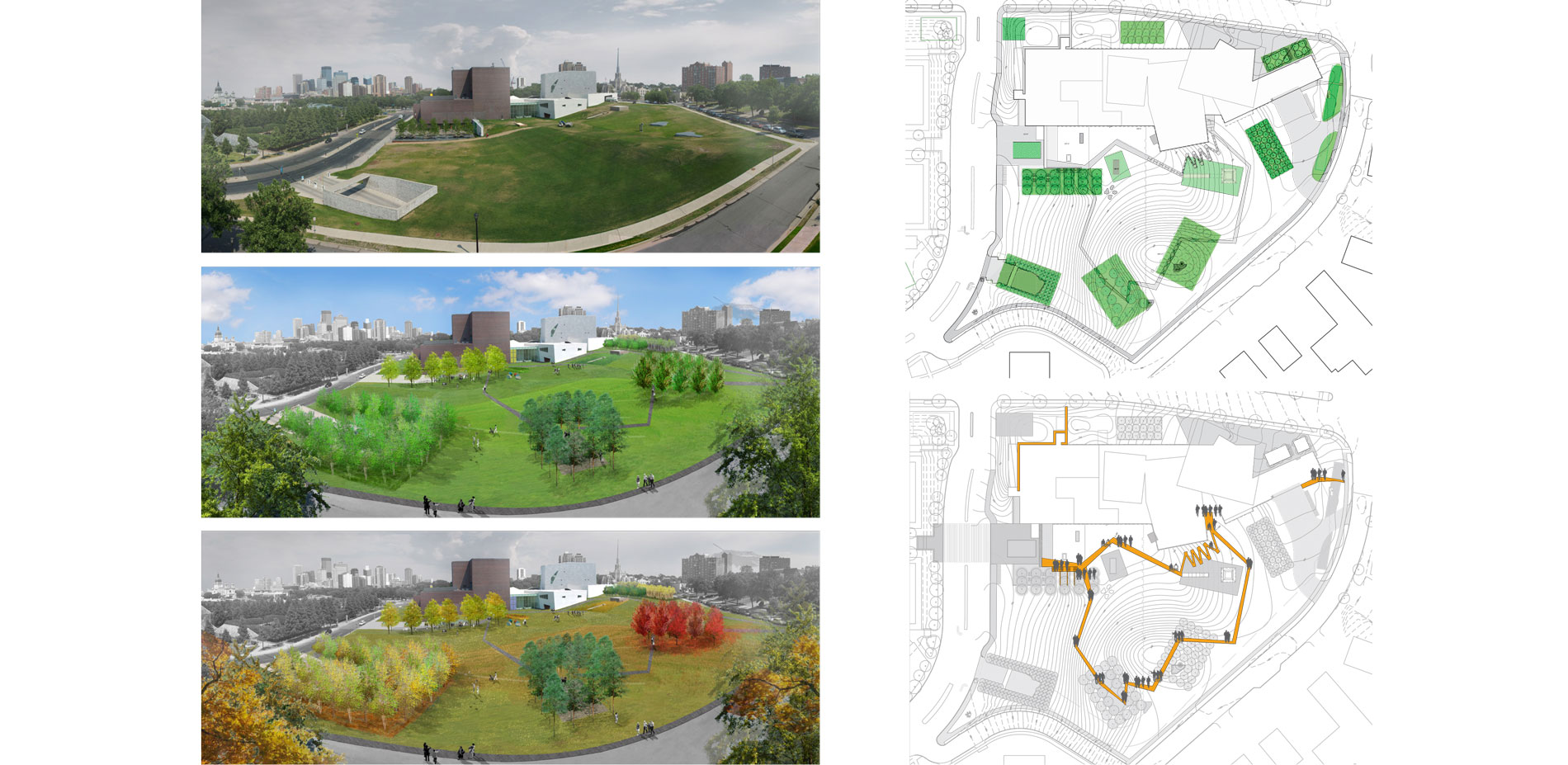 The Wurtele Upper Garden is improving the previously unfinished sloped lawn condition above the underground parking structure. The updated design is c…