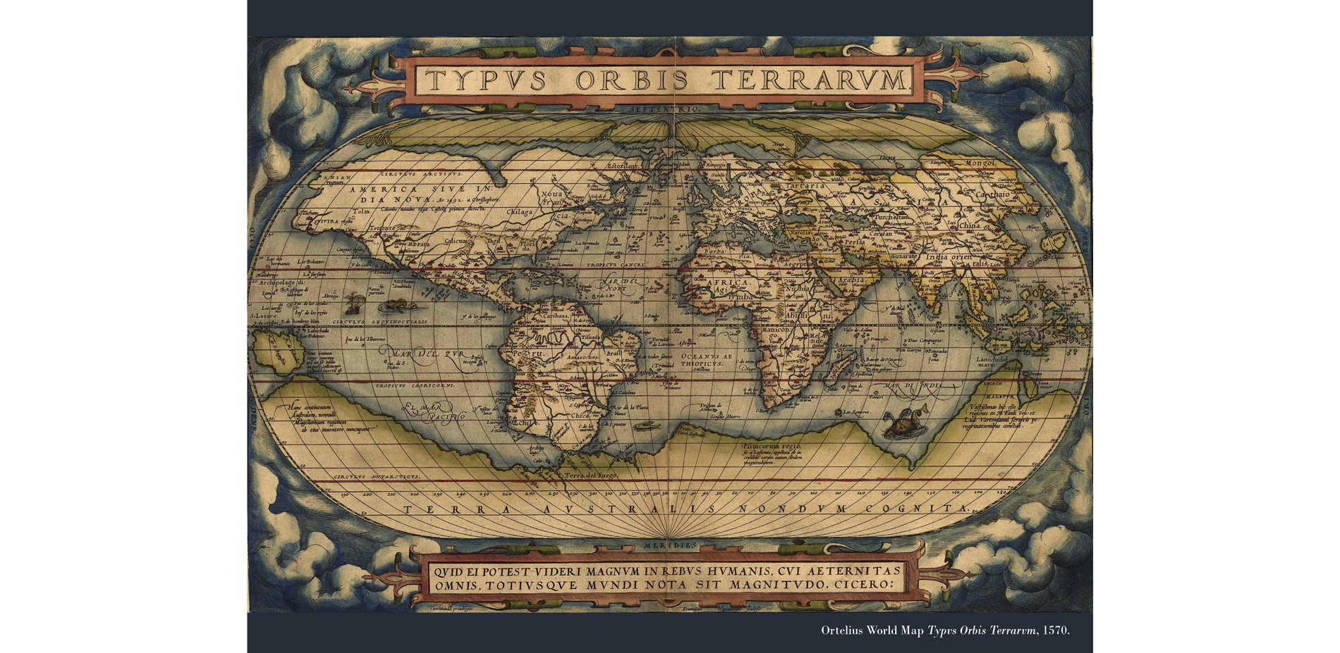 The world according to the 1570 Theatrum Orbis Terrarum - the world's first Atlas.…