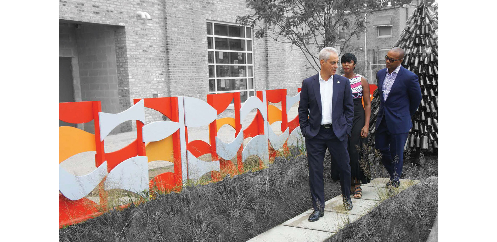Chicago Mayor Rahm Emanuel attended the opening of the Great Migration Sculpture Garden in September, 2017.…