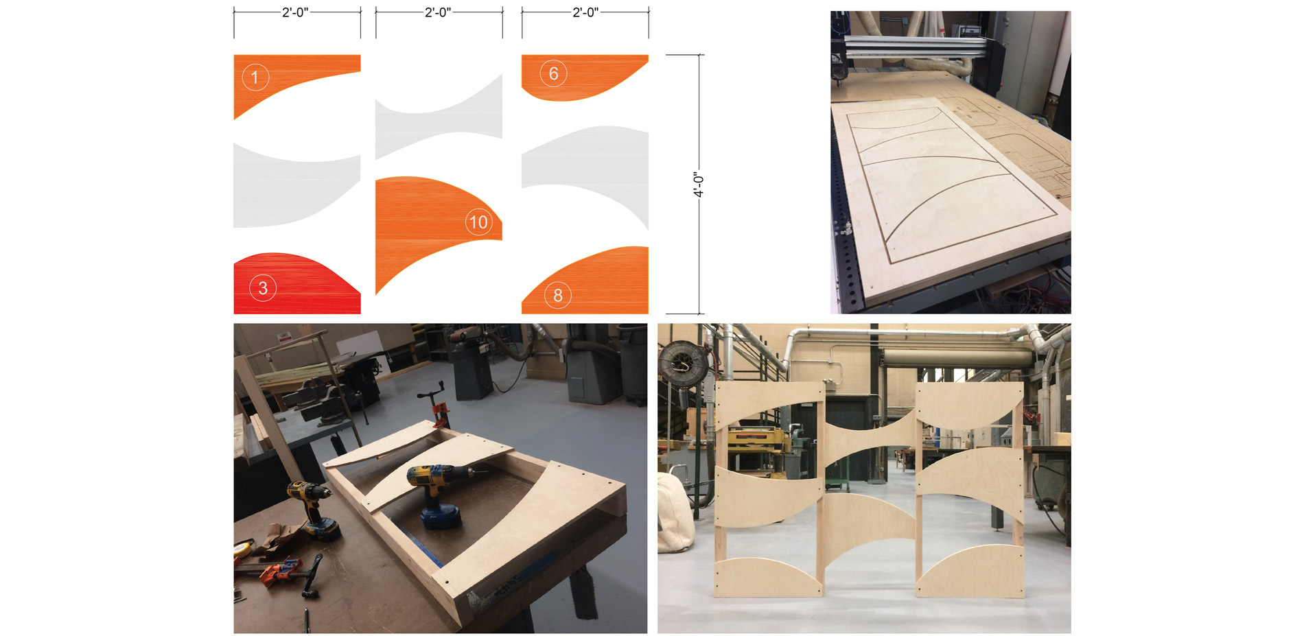 Construction and assembly techniques were tested in the mock-up panel fabricated by the two students in the college's wood shop.…