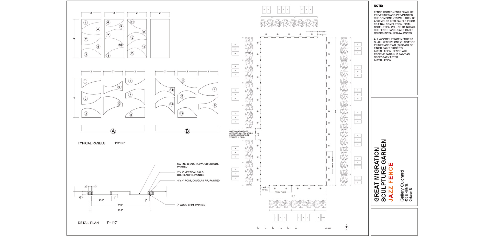 The quantity and layout of the fence was precisely planned in repeated modules with a total of 270 cutout shapes.…