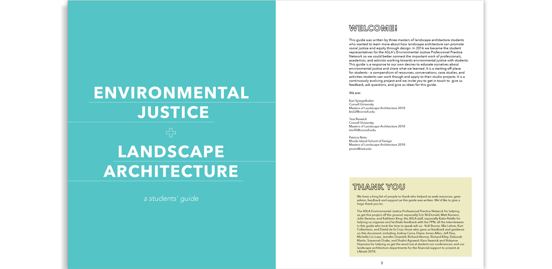 A Student’s Guide to Environmental Justice Version 1.3 is a guide for students of landscape architecture to learn about Environmental Justice. The doc…