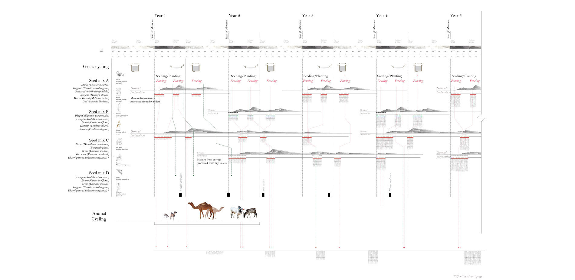 Detail of grass cycling and animal cycling, for sutainable silviculture.…