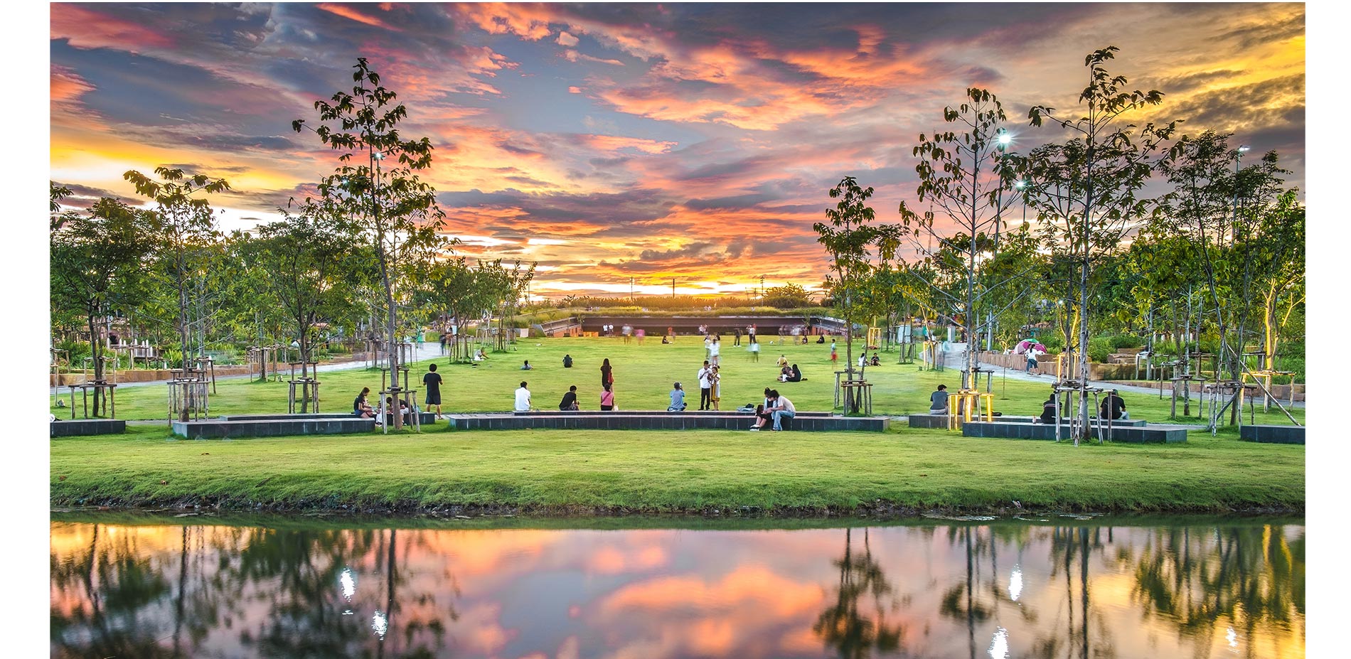 The detention main lawn