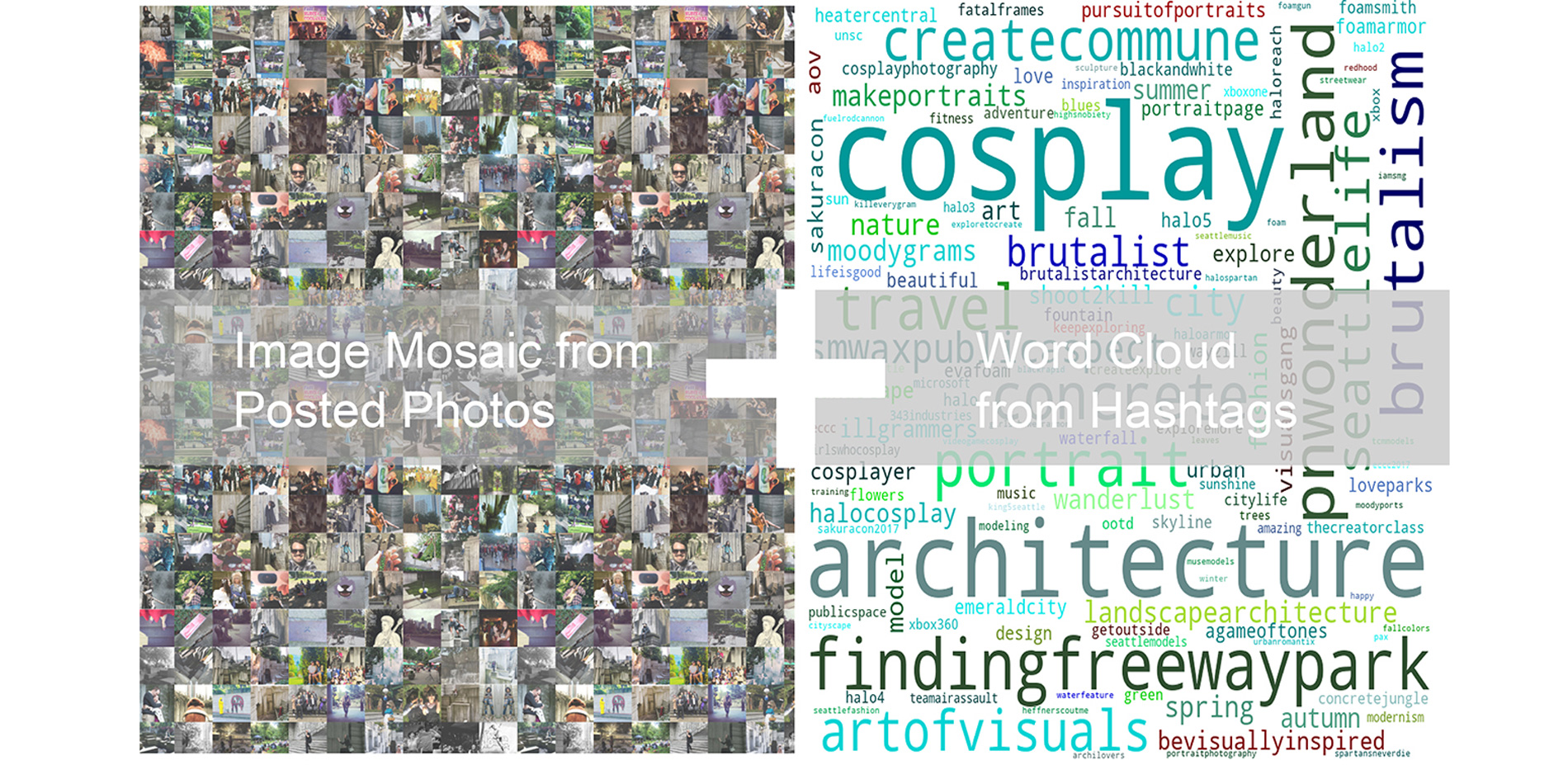 Photos and Hashtags as Two Major Datasets