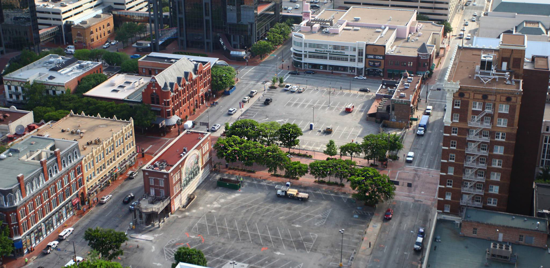 Before: Parking Lots Along Main Street