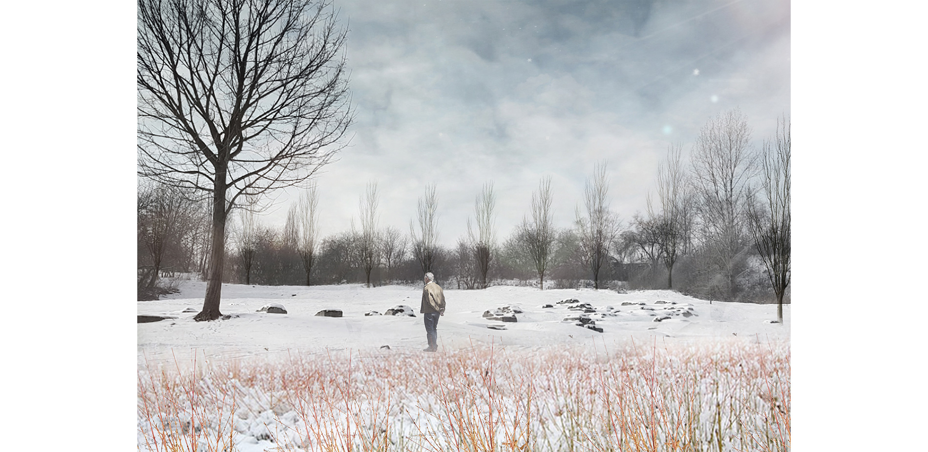 Physical model of the Jewish cemetery memorial park at a scale of 1:500