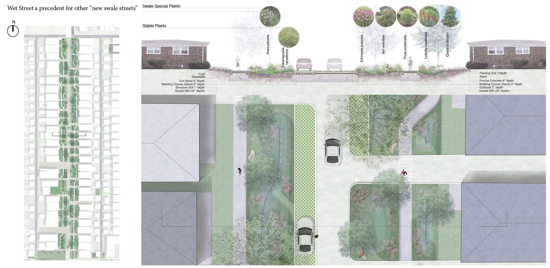 Wet Street - a precedent for other “new swale streets”