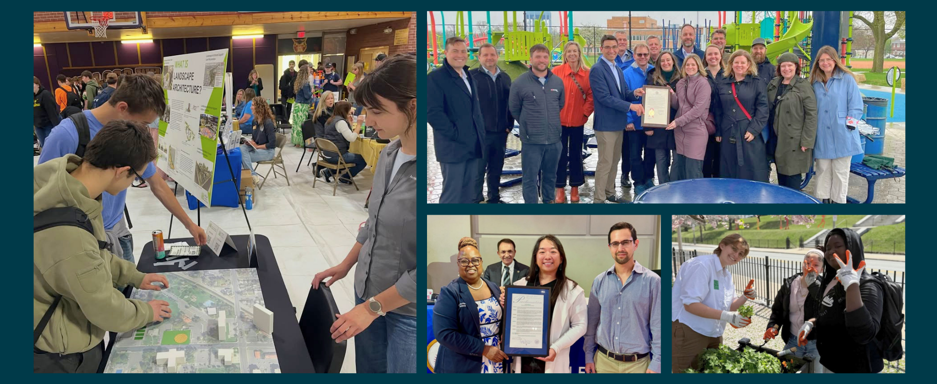 Collage of ASLA chapter activities during WLAM 2026