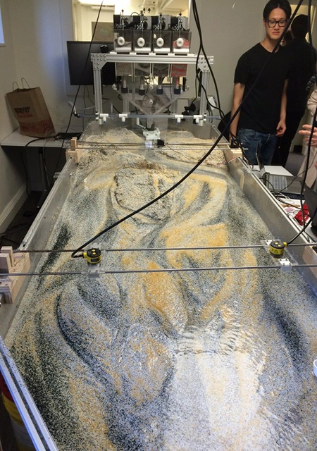 Bradley Cantrell studio testing responsive hydrologic systems at the GSD / David J Klein