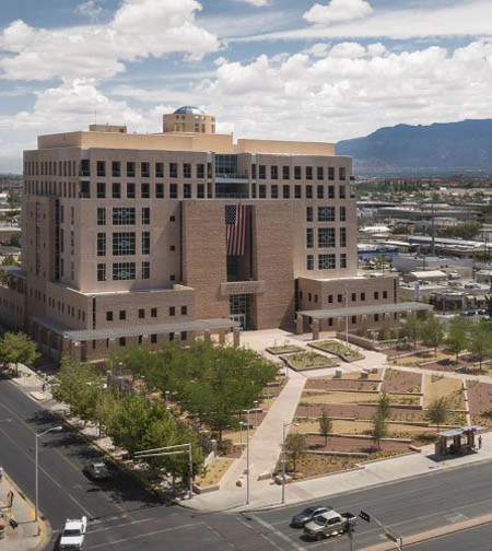 Pete V. Domenici U.S. Courthouse sustainable landscape for pollinators / Hilltop Landscape architects 