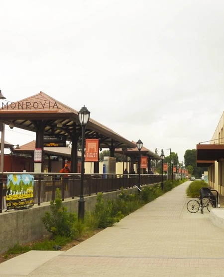 Monrovia transit village / AHBE Landscape Architects 