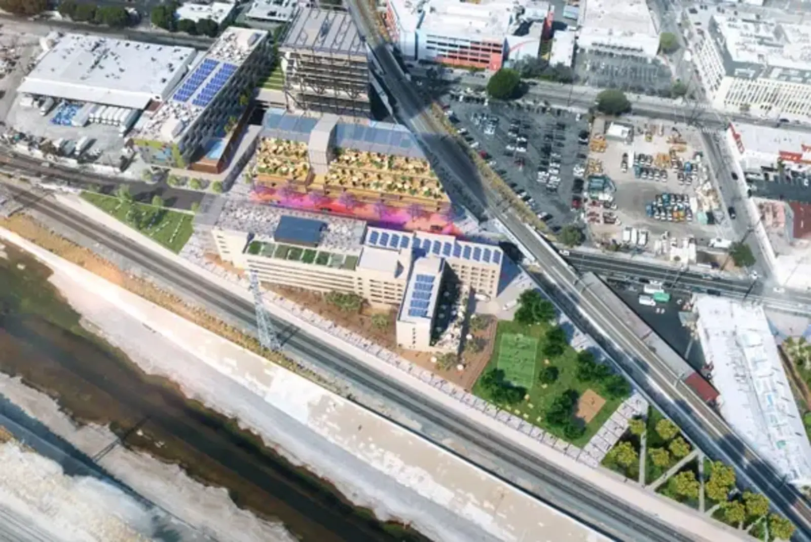 The transformation of the former Lincoln Heights Jail and surrounding area would create the Lincoln Heights Makers District, an area anchored around the Los Angeles River and the historic co