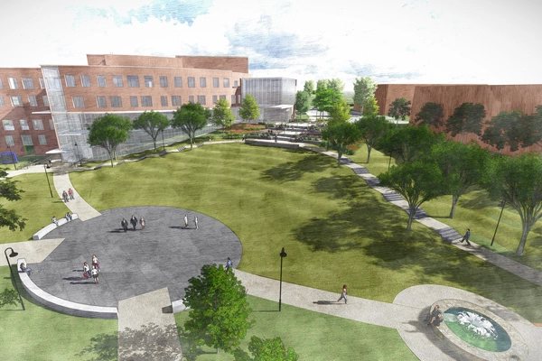 Eastern Connecticut State University Fine Arts & Campus Improvements (Revit, Civil 3D & Lumion Rendering) image: Ryan Deane, The SLAM Collaborative 