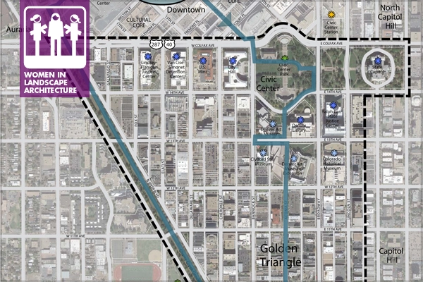 2014 WILA Walk route through Denver's Golden Triangle image: Connie Perry and Susan McCabe, the Denver WILA Walk organizers