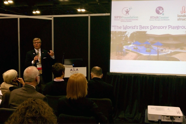 John McConkey educates on sensory disorders and research at the STAR Center image: Lisa Horne