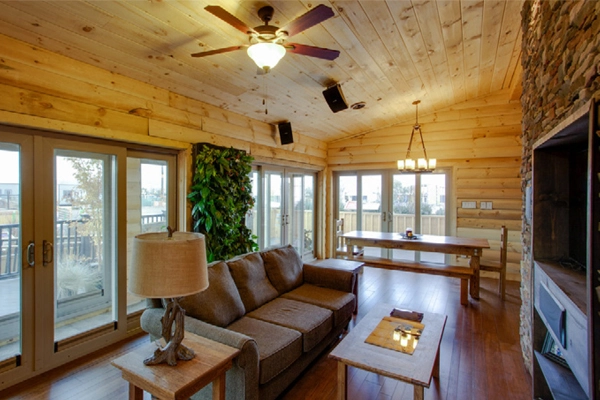 Inside the WVU Solar Decathlon house, an 18-sq. ft. living wall is included to help remove pollutants in the air, ultimately improving the indoor air quality of the home. image: John Wray, Team WVU / U.S. Department of Energy Solar Decathlon