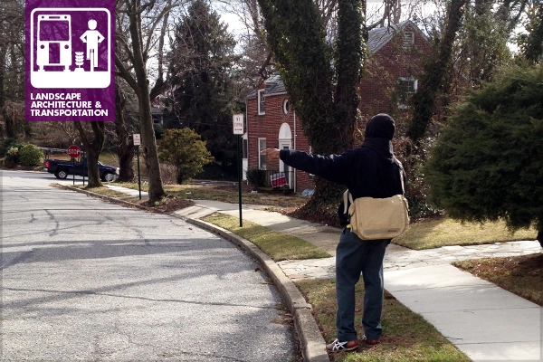 A student "hacking" in Morgan Park, North East Baltimore, Maryland image: Diane Jones Allen, 2013