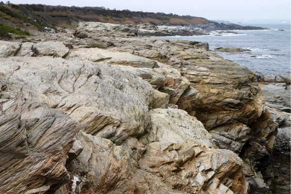 Rock scrambling at Beavertail State Park image: Alexandra Hay