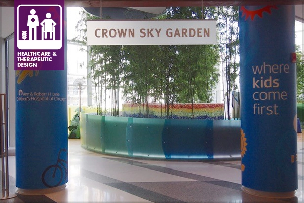 The Crown Sky Garden, at the Ann & Robert H. Lurie Children's Hospital of Chicago, designed by Mikyoung Kim Design image: Marni Barnes