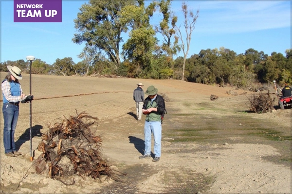 Grading checking and as-built documentation conducted with handheld and 4-wheeler attached RTK gear image: Wildlands, Inc.