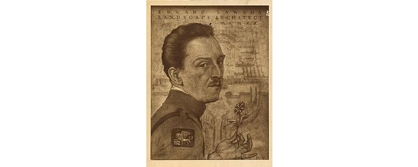 During the war, Lawson remained in Italy and, at age 33, he volunteered for the American Red Cross in Italy, for which he received praise from ASLA leadership for doing his patriotic duty. Frank Perley Fairbanks, another academy fellow, painted Lawson in the full splendor of his Red Cross dress uniform—revealing Lawson’s penchant for the theatrical. image: James O'Day