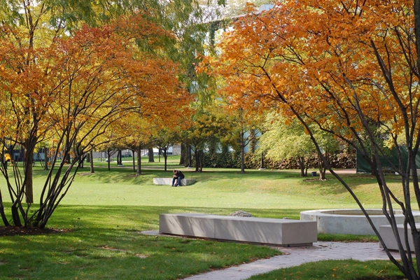Crown Hall Field in fall image: courtesy of Hoerr Schaudt