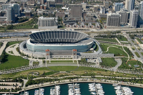 After: North Burnham Park and Soldier Field redevelopment image: courtesy of Hoerr Schaudt