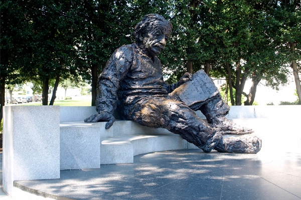 The Albert Einstein Memorial outside the National Academy of Sciences in Washington, DC image: Alexandra Hay