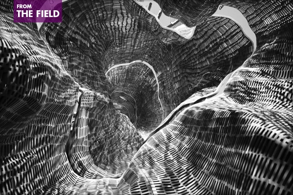 An interior view of John Grade's Middle Fork installation at the Renwick Gallery image: Alexandra Hay