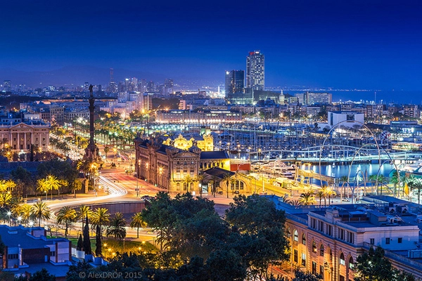 Barcelona skyline from the Montjuic viewpoint image: Alex DROP via Flickr