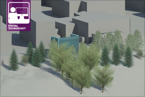 View of a Revit model with limited landscape features image: Matthew Wilkins