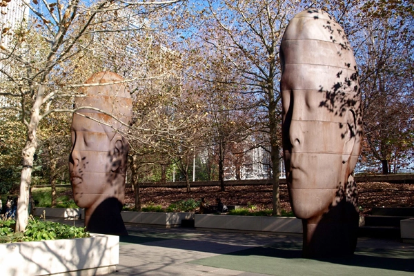 Art in parks - Jaume Plensa's 1004 Portraits in Chicago's Millennium Park image: Alexandra Hay