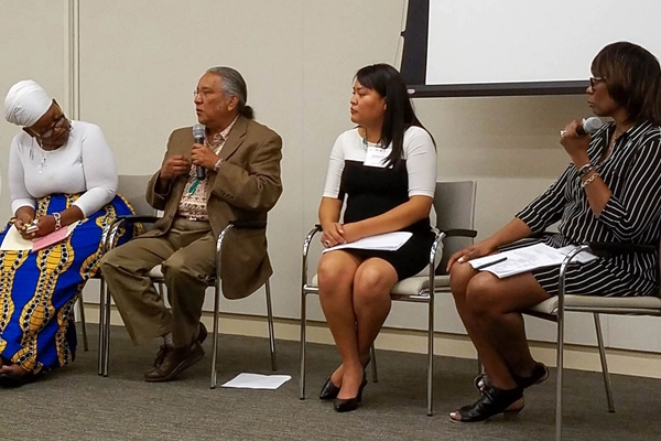 An opening panel facilitated by Toni L. Griffin framed principles of equity image: Kofi Boone