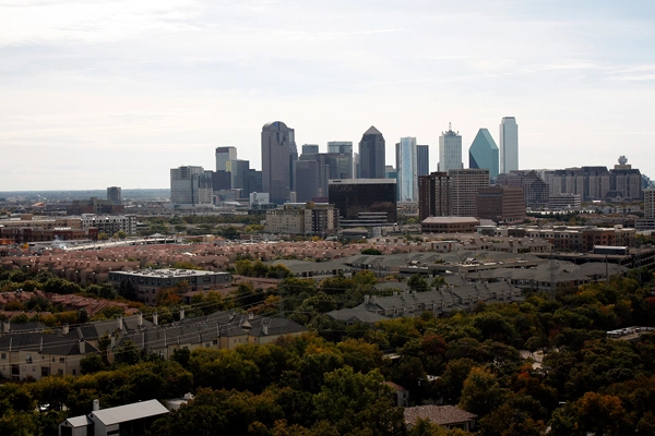 Figure.4 Dallas Skyline within Urban Context, TX image: Taner R. Ozdil, 2013