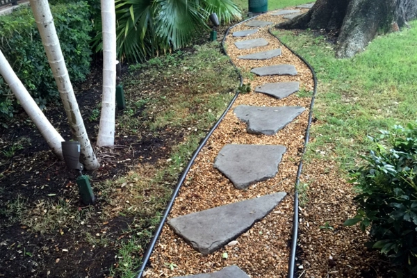 Spaced stepping stones encourage balance and movement skills. image: Amy Wagenfeld